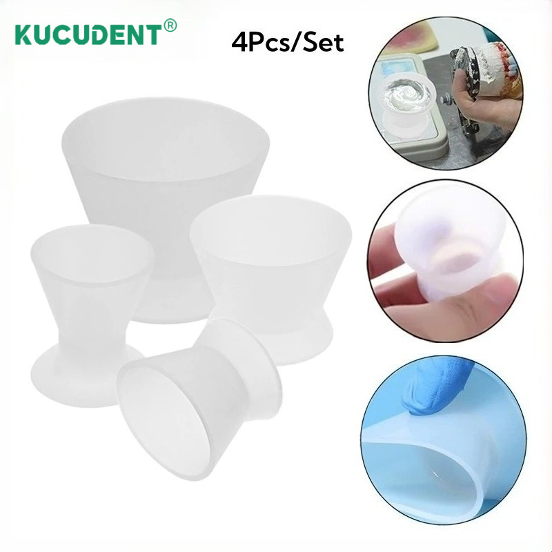 Juego de 4 piezas de vasos de  - Mixing Cup Silicone reseña y precio