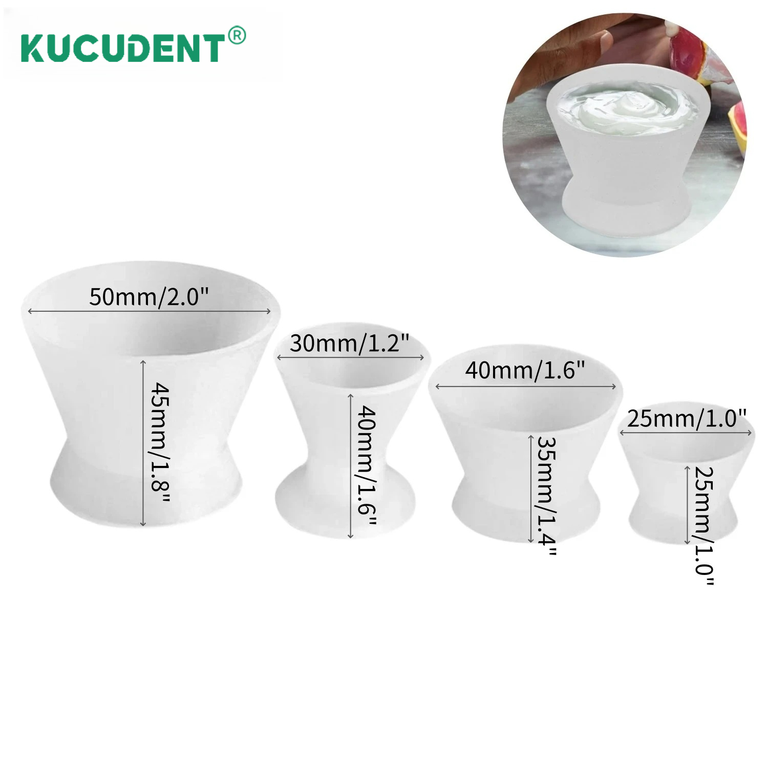 Juego de 4 piezas de vasos de  - Mixing Cup Silicone reseña y precio
